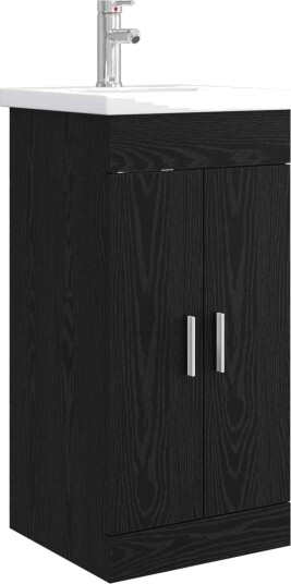  Badmøbel med vask Svart eik 42 x 40 x 84,5 cm Konstruert tre