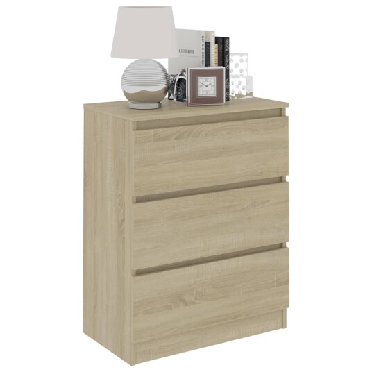 vidaXL Skjenk sonoma eik 60x35x76 cm konstruert tre
