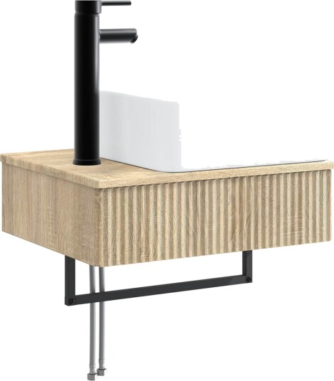 Vegghengt vask Sonoma eik 53 x 35 x 39 cm Konstruert tre Vegghengt vask Sonoma eik 53 x 35 x 39 cm Konstruert tre