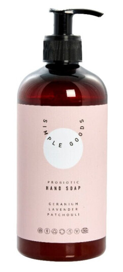 Simple Goods Geranium håndsåpe 450 ml pumpeflaske lys rosa