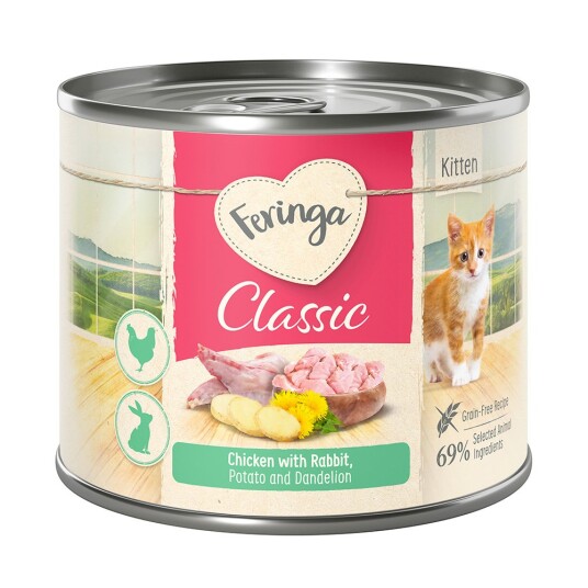 Feringa Meny Kitten 6 X 200 G Kylling & Kanin Feringa Meny Kitten 6 X 200 G Kylling & Kanin