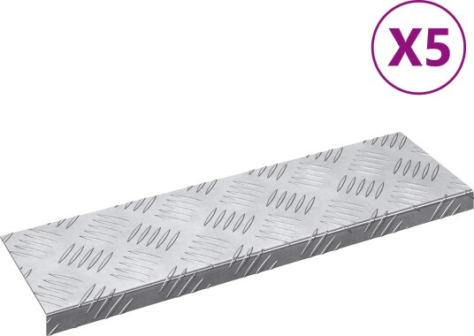 Sjekkplater 5 pcs sølv 60 x 18 cm Aluminium