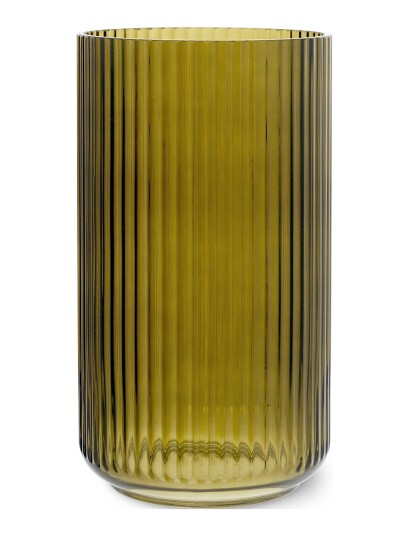 Lyngby Porcelæn Vase H31 Cm Olivengrøn Mundblæst Glas Green OLIVE H31CM