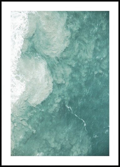 Ocean's Gentle Swirl Plakat / 40x50cm