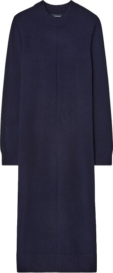 Lexington Clothing Straight Fit Knitted Long Dress   Navy   XS