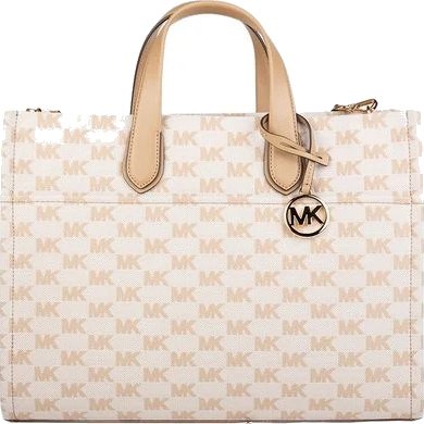 Michael Kors Cece Beige Crossbody Bag med Trykklås for Dame