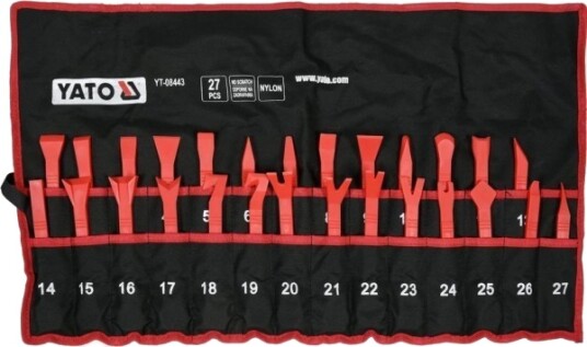 Yato Yt 08443 Upholstery Remover Tool Rød Nylon 27 Stykker