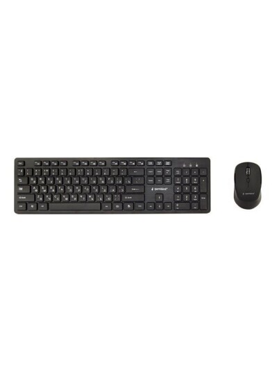Gembird Full Size Trådløs Tastatur og Mussett QWERTY Russisk Svart 2.4 GHz Gembird Full Size Trådløs Tastatur og Mussett QWERTY Russisk Svart 2.4 GHz