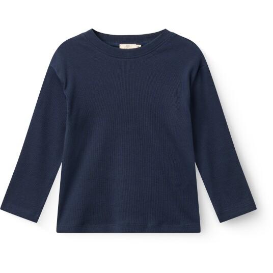 COPENHAGEN COLORS Navy Modal Rib Ls Bluse W. Drop Shoulder 98