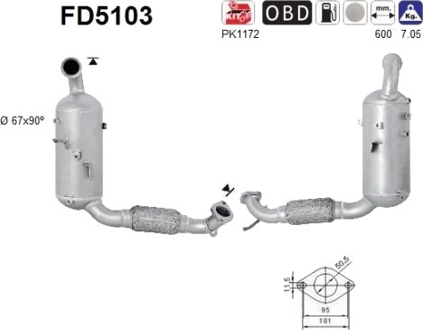AS FD5103 Partikkelfilter AS FD5103 Partikkelfilter