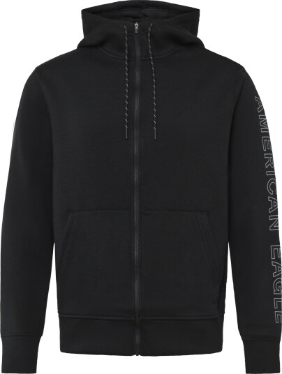 American Eagle 2096 Solid Active Manchego Full Zip Black S