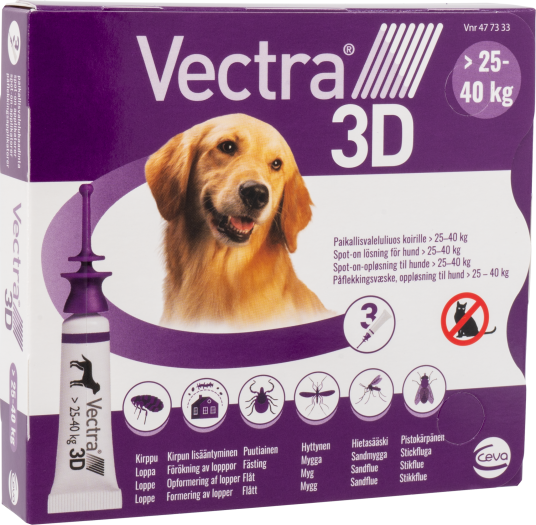 Vectra 3D Spot-On-Solution (Dogs) 25-40 kg 3Pk (477333)