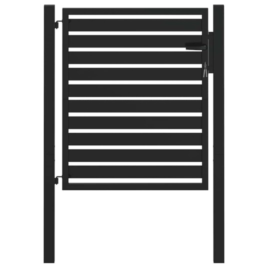 Hageport låsbar svart 100x100 cm aluminium
