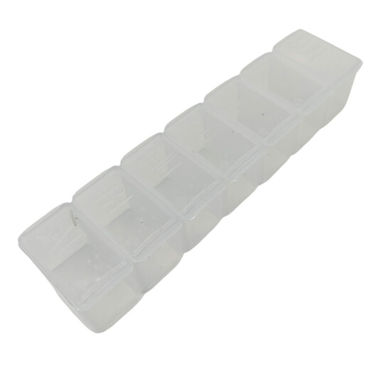 Pilleboks Uke Liten Pilleboks Stort Rom TRANSPARENT