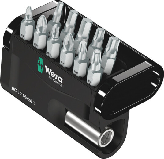 Wera Bitsett "Bit-Check Metal" 12 deler for Elektroverktøy