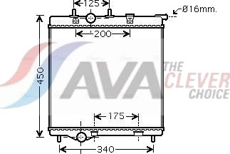 AVA COOLING SYSTEMS PEA2298 Radiator motorkjøling