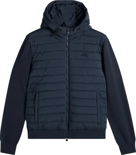 J. Lindeberg Thaden Knit Hood Hybrid Jacket   Navy   XXL