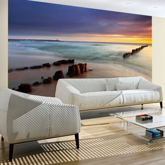 Fototapet Beach Sunrise 250x193 - Artgeist sp. z o. o.