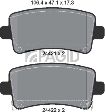 PAGID T1663N Bremseklosser