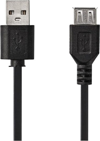 Nedis Usb-Forlengelseskabel Usb Hann Til Usb Hunn Usb 2.0 3 M Svart