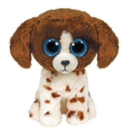 Ty Beanie Boos Muddles Kosehund Brun/Hvit 15 cm Fra 3 År
