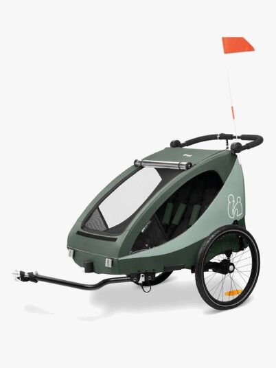 Hauck Dryk Duo Plus Sykkelvogn, Dark Green Hauck Dryk Duo Plus Sykkelvogn, Dark Green