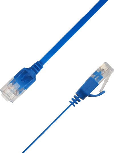 LinkIT Flat U/UTP Cat6A Blue 4m AWG