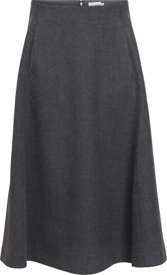 Object Objkavin A Shape Midi Skirt147 DARK GREY MELANGE 36