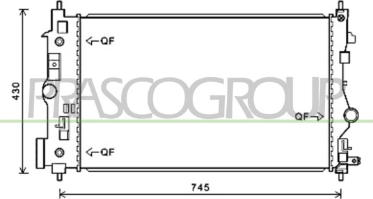 PRASCO OP416R009 Radiator motorkjøling