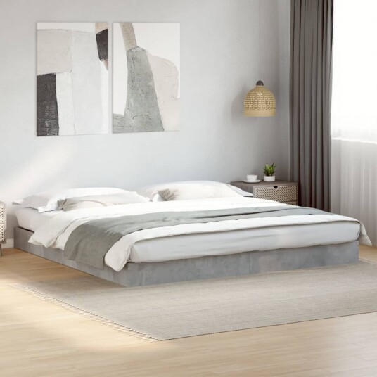 Sengeramme betonggrå 180x200 cm konstruert tre 8721102598647 Sengeramme betonggrå 180x200 cm konstruert tre 8721102598647