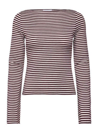 Weekday Soft Striped Long Sleeve Top White XS