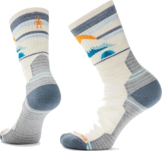 Smartwool W Hike Light Cushion New Pattern Crew Socks A81 Moonbeam M