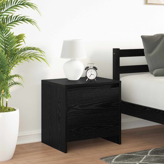 Nattbordskap Svart Eik 45 x 34 x 44,5 cm Konstruert tre