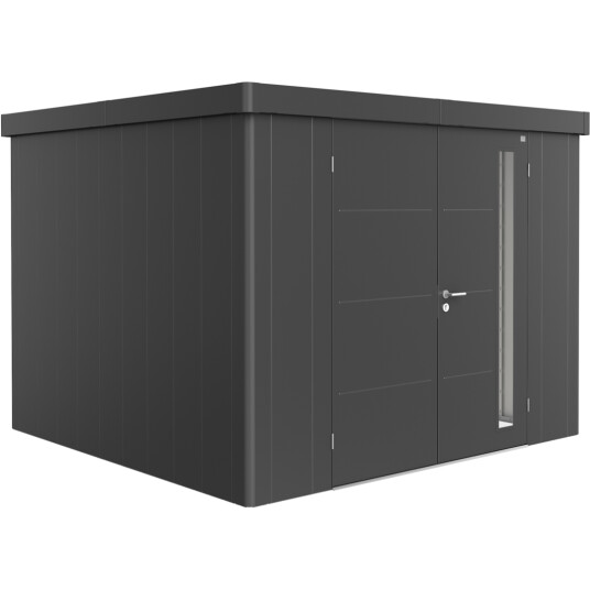 BIOHORT REDSKAPSBOD NEO 3C DOBBELDØRE, MØRK GRÅ METALLIC BIOHORT REDSKAPSBOD NEO 3C DOBBELDØRE, MØRK GRÅ METALLIC