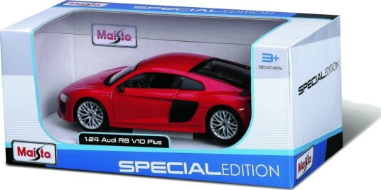 Maisto Audi R8 V10 Plus Modellbil 1:24 Rød