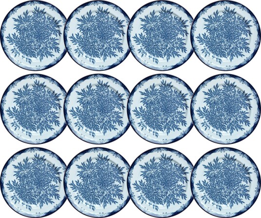 Ostindia Floris Tallerken 27 cm 12 pk Blå Ostindia Floris Tallerken 27 cm 12 pk Blå