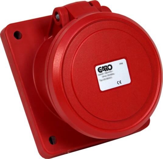 Garo Uis 363-6 S Paneluttak IP44, 4-Polet, 63 A, Skrå Rød, 6 H