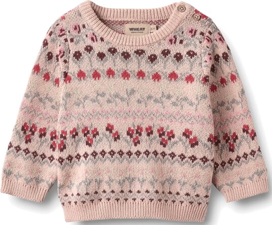 Wheat Jacquard Pullover Mikmak Pink 68
