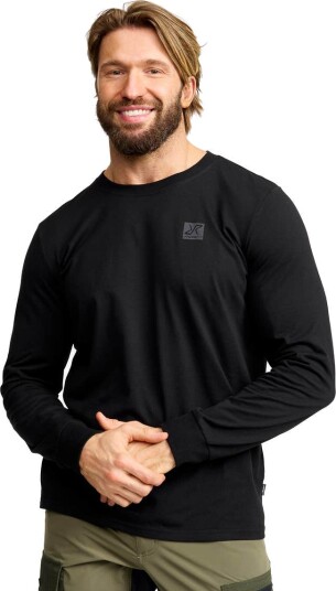 Revolutionrace Herre Overdeler Langermede skjorter Easy Long sleeved T shirt Herre Black S