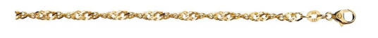 Pan Jewelry, Singapore kjede i 585 gult gull, 45 cm