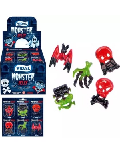 66 stk Vidal Monster Jelly / Gelegodteri   Hel Eske 726 gram