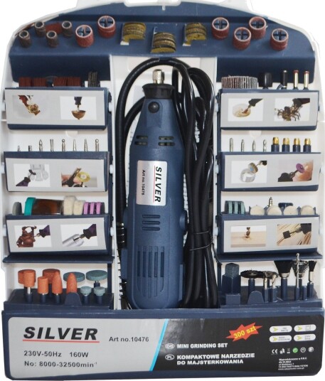 Silver Mini Bormaskin MG01 270w 300 Deler Tilbehør