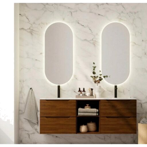 Linn Bad Tistel speil med lys 50x110 cm Speilglass Linn Bad Tistel speil med lys 50x110 cm Speilglass