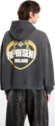 Sweatshirt REPRESENT Represent Angel Border Hoodie Stained Black S