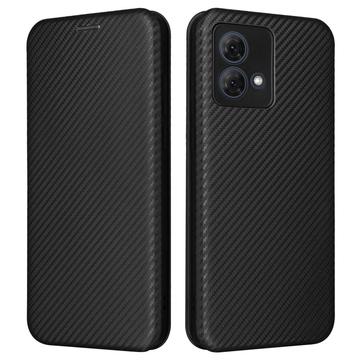 Motorola Moto G84 Flip-deksel Karbonfiber Svart
