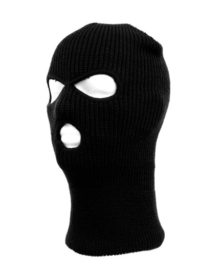 Fostex Balaclava i akryl med 3 hull Svart