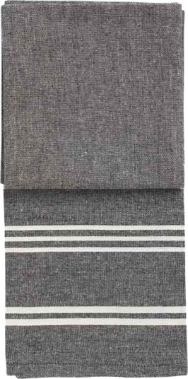 Christiania 1739 Kjøkkenhåndkle Sort Bomull 50X70cm 2pk