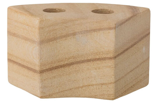Bloomingville Florida lysestake 14,5x8x7,5 cm Natural sandstone