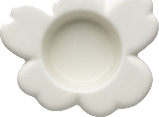 Marimekko Unikko lysestake 10 cm matt hvit steintøy