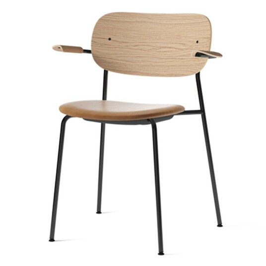Audo Copenhagen Co Stol Sorte Ben Seat Dakar 0250 / Back+Arm Naturlig eg